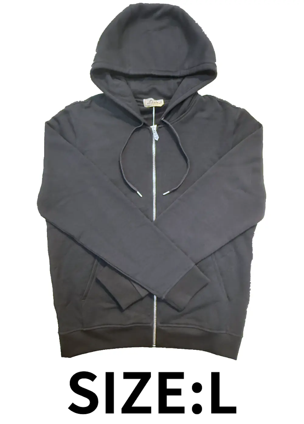 【L】スウェット à capuche insert soie « Ex-Libris » marine