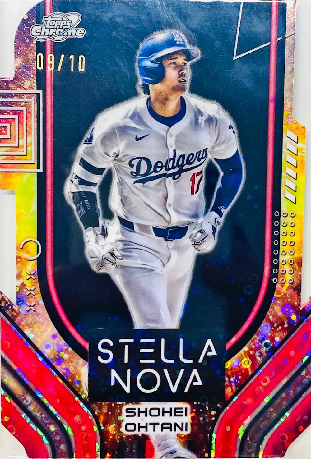2024 Topps Cosmic Chrome #SN-10 Black Stella Nova Shohei Ohtani #/10 (Dodgers)