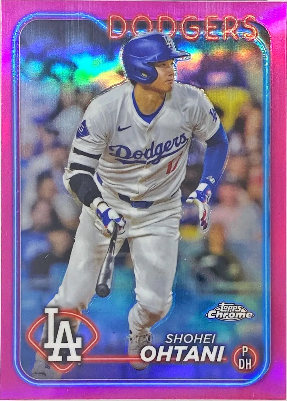 2024 Topps Chrome - Pink Refractor Shohei Ohtani #1 — Los Angeles Dodgers