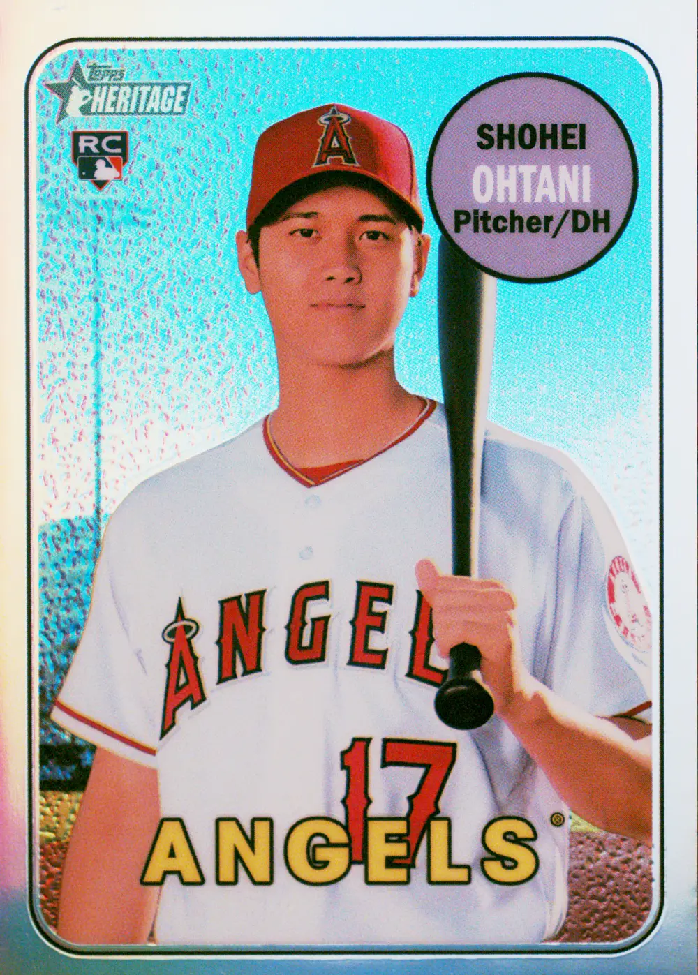 2018 TOPPS HERITAGE #600 SHOHEI OHTANI CHROME-REFRACTOR