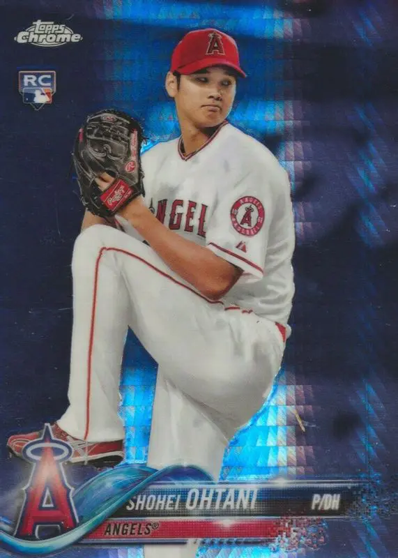 2018 Topps Chrome Shohei Ohtani Pitching - Prism Refrector