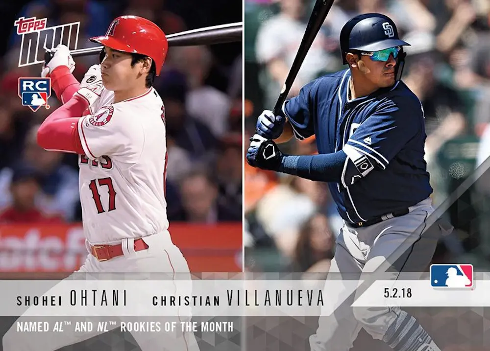 2018 Topps Now #159 Shohei Ohtani/Christian Villanueva