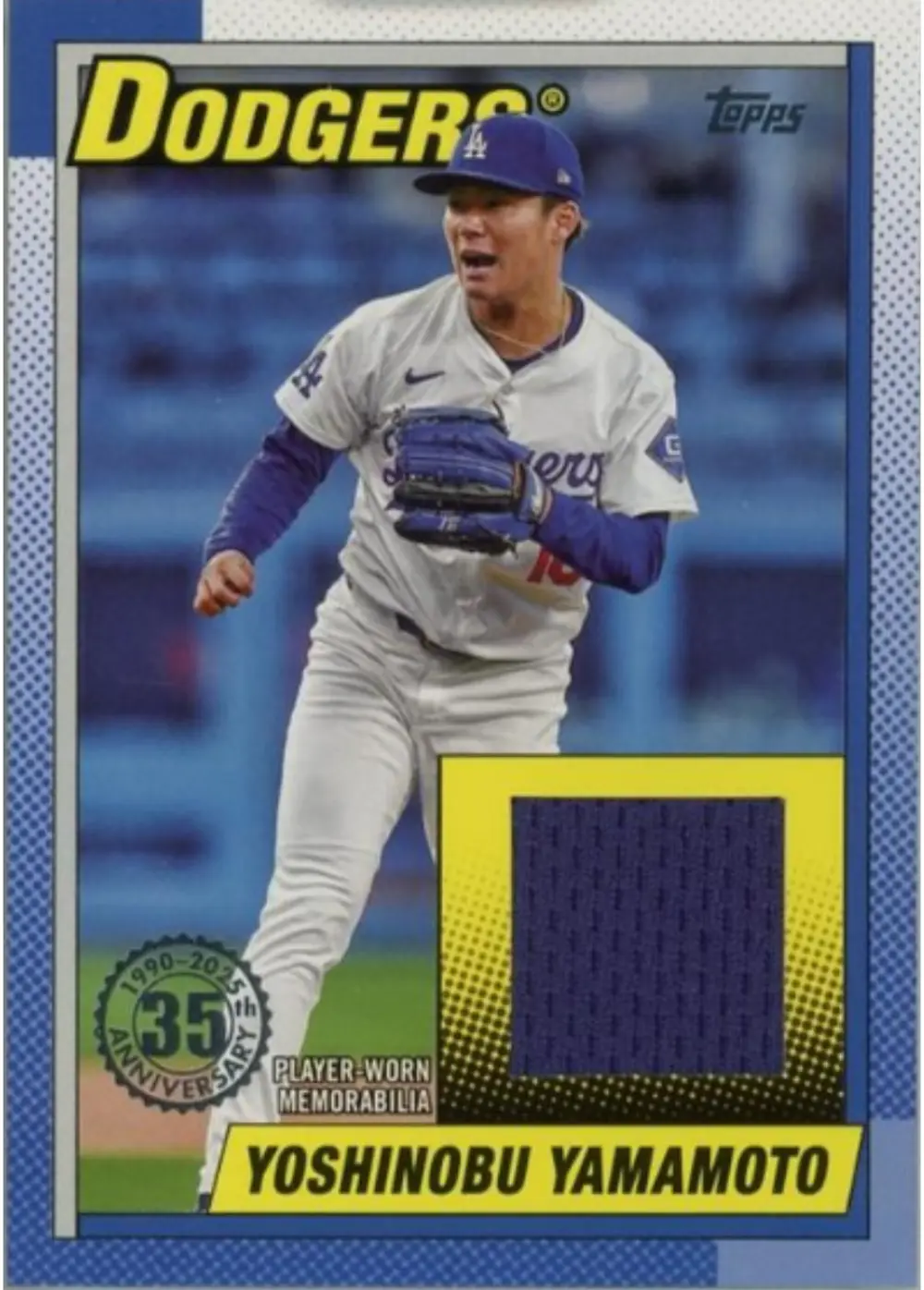 2025 Topps Series 1 Yoshinobu Yamamoto 90 Topps Relics #T90RYY