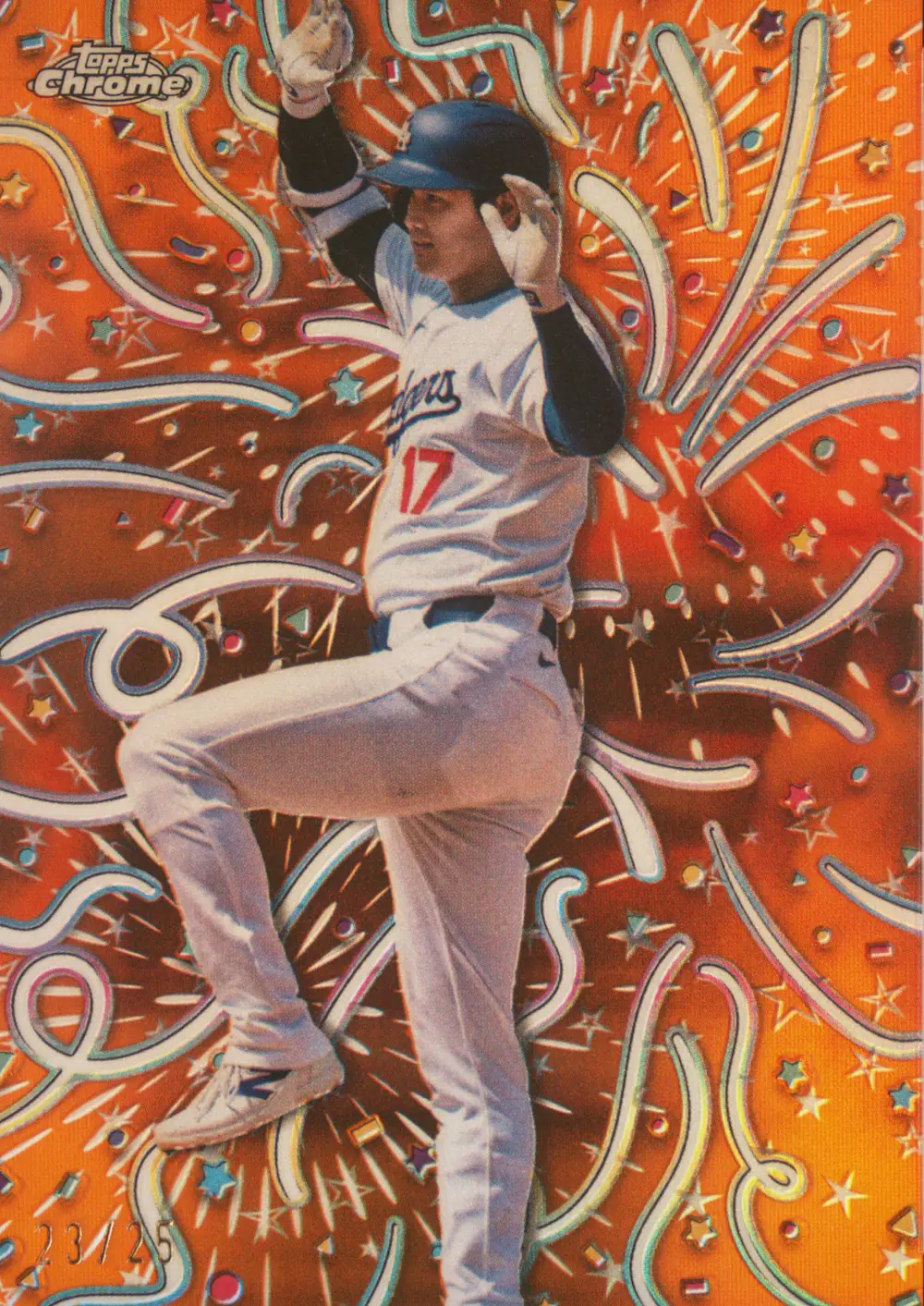 2024 Topps Chrome Update Celebración #CELE-12 Shohei Ohtani Orange Refractor /25