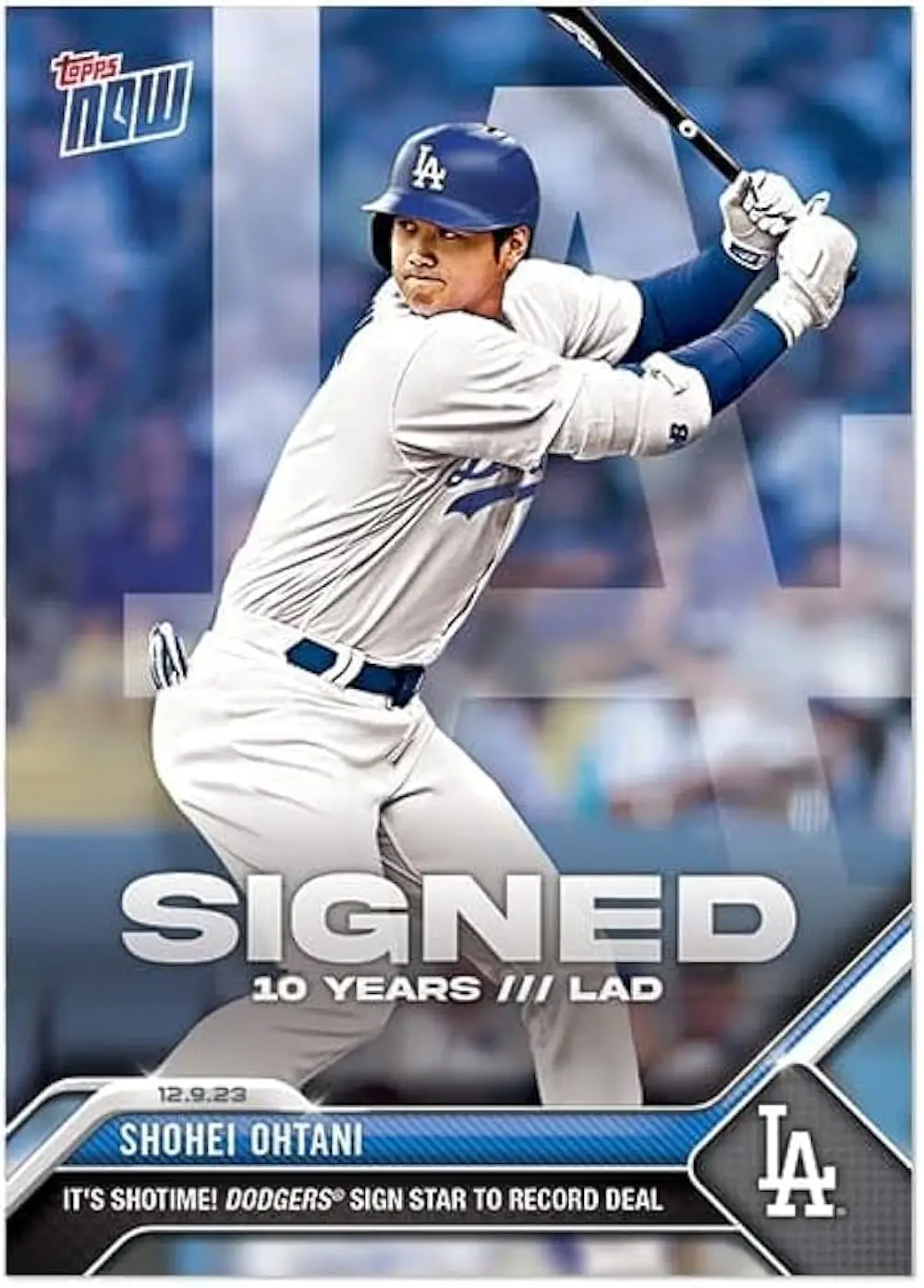2023 Topps now Shohei Ohtani Offseason #OS21 Los Angeles Dodgers