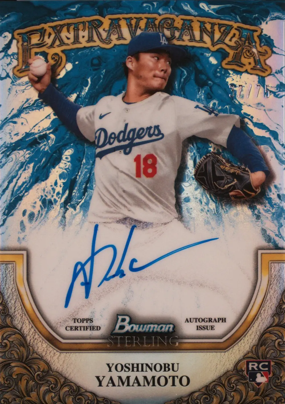 2024 BOWMAN STERLING STERLING EXTRAVAGANZA AUTOGRAPHS #SEAYY YOSHINOBU YAMAMOTO