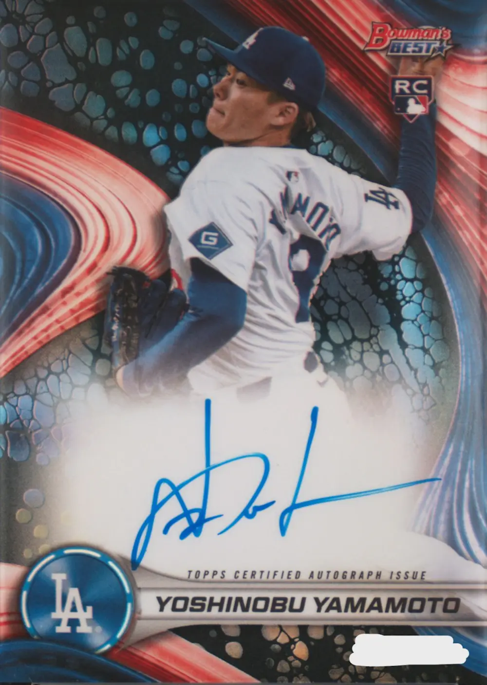 2024 BOWMAN'S BEST BEST OF 2024 AUTOGRAPHS #B24YY YOSHINOBU YAMAMOTO BEST OF 2024 AUTO-BLACK REF