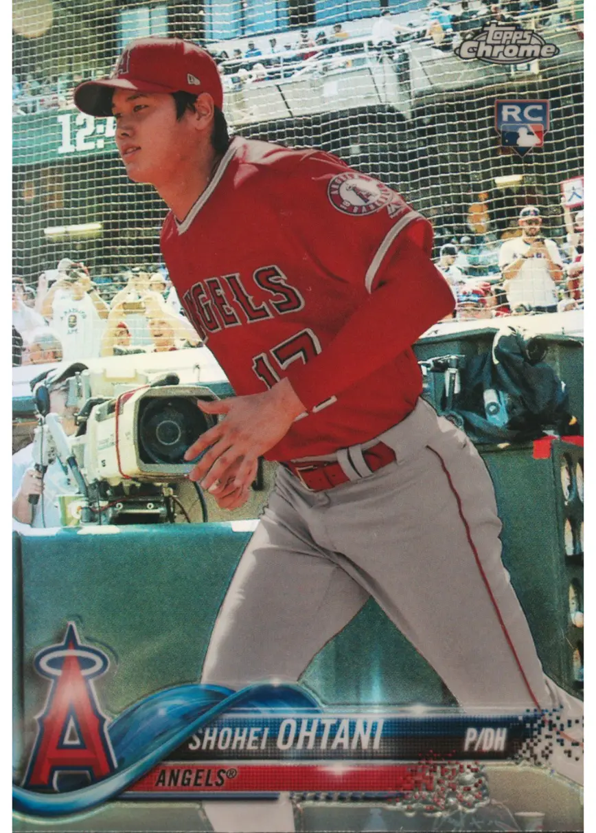 2018 TOPPS CHROME #150 SHOHEI OHTANI RED JERSEY-REFRACTOR
