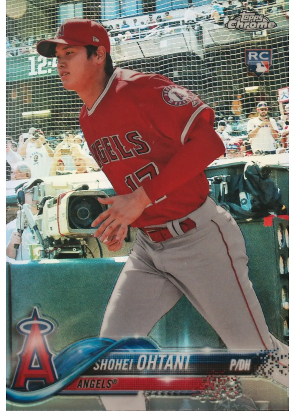 2018 TOPPS CHROME #150 SHOHEI OHTANI RED JERSEY-REFRACTOR