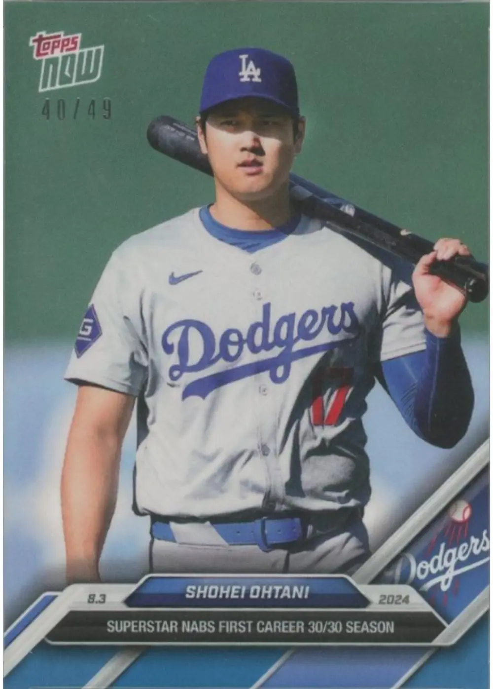 2024 TOPPS Now Blue #510 / SHOHEI OHTANI(Los Angeles Dodgers) 【/49】