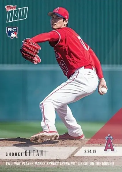 2018 Topps now Shohei Ohtani RC Spring Training #ST-4 Los Angeles Angels