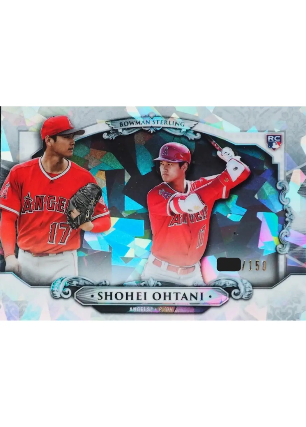 2018 BOWMAN CHROME BOWMAN STERLING CONTINUITY #BS-SO SHOHEI OHTANI STERLING CONT-ATOMIC REF 【/150】