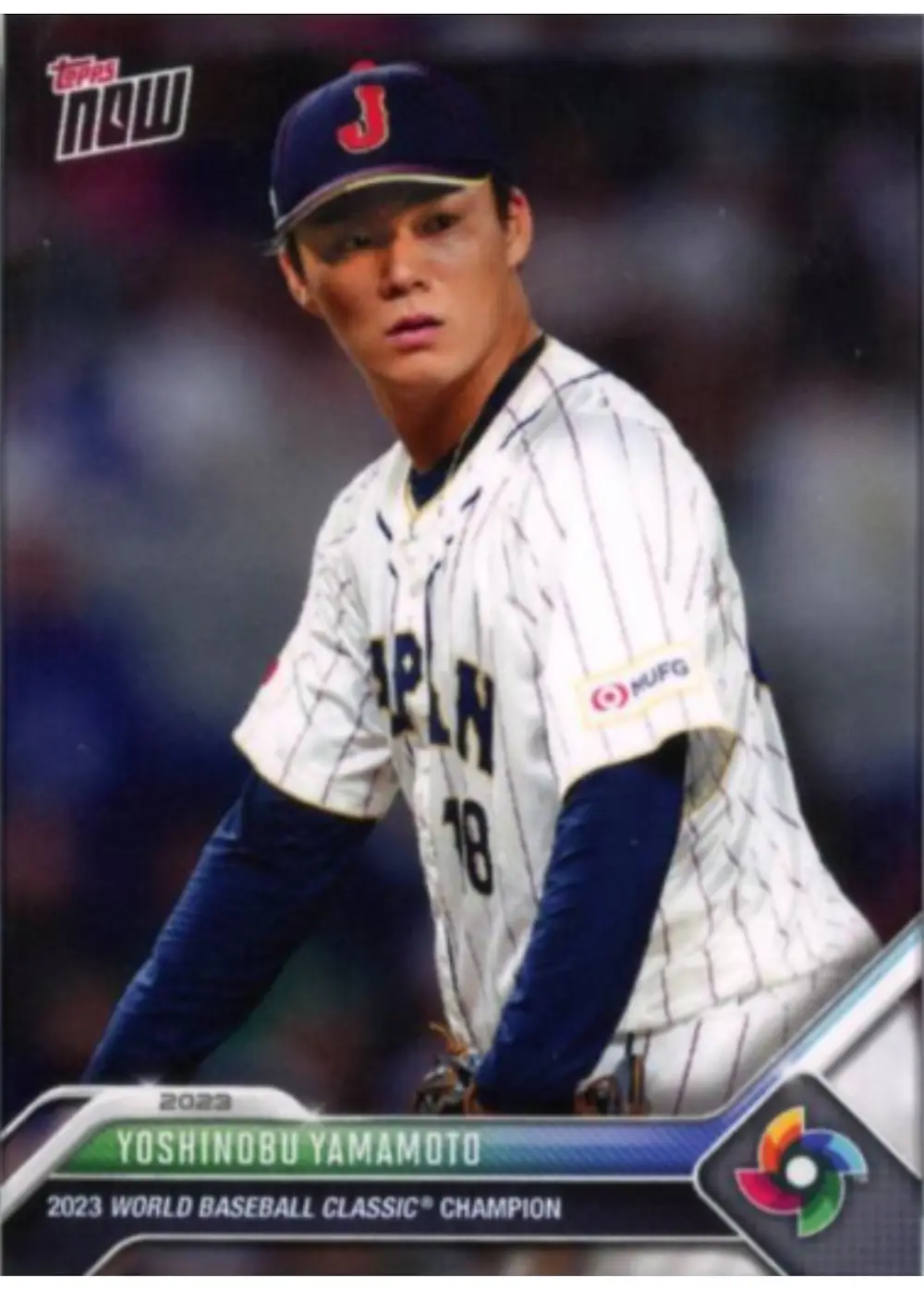 2024 Topps Now Yoshinobu Yamamoto #WBCJPN-11 2023 World Baseball Classic Champion Japan