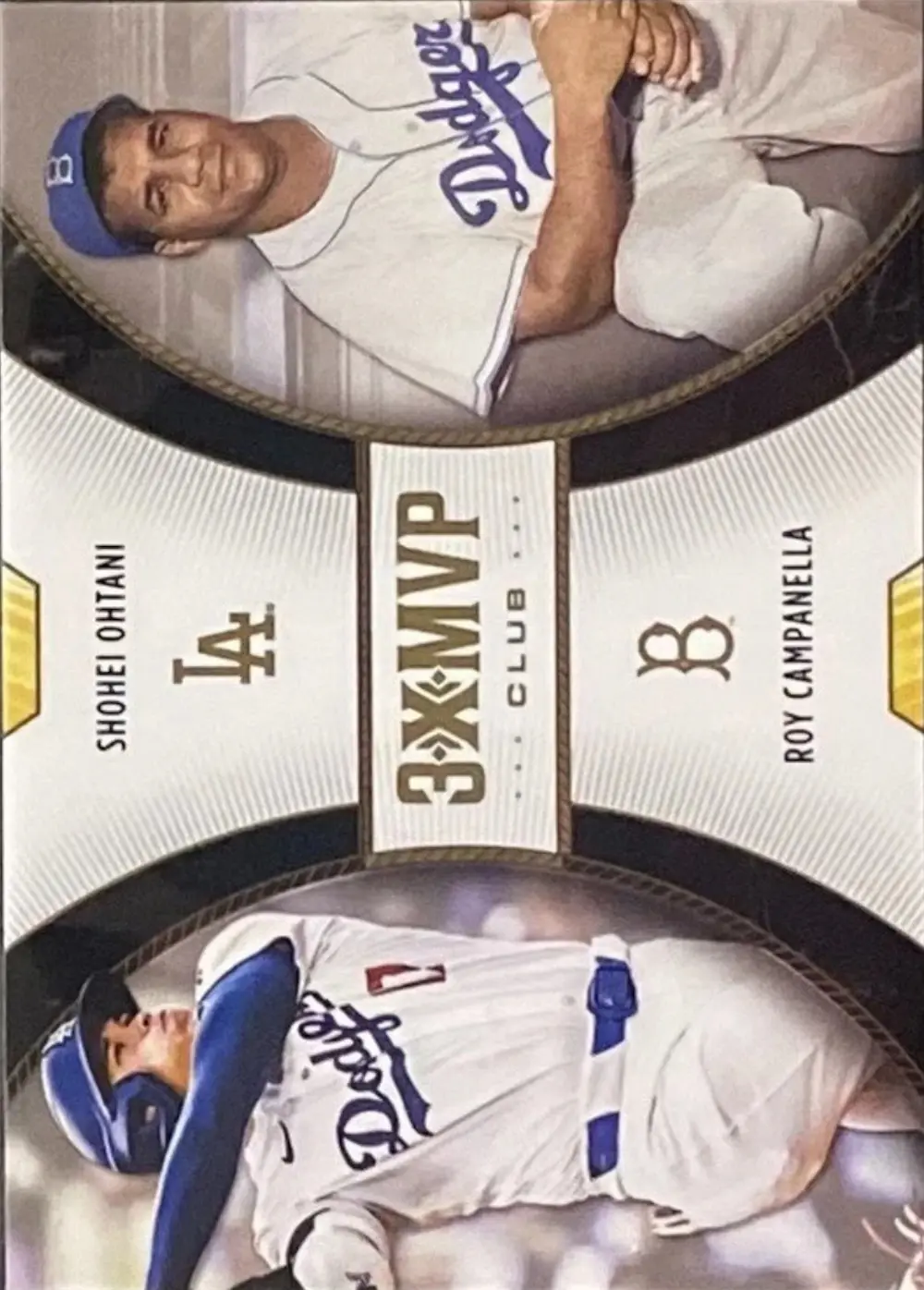 2025 TOPPS Welcome to the Club 3X MVP Shohei Ohtani/Roy Campanella Dual 3X MVP Gold Foil #D8【/50】