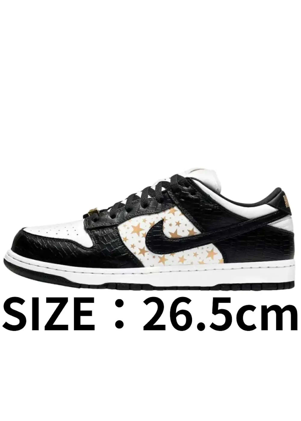 【26.5cm】Supreme × Nike SB Dunk Low OG QS Gold Stars White/Black