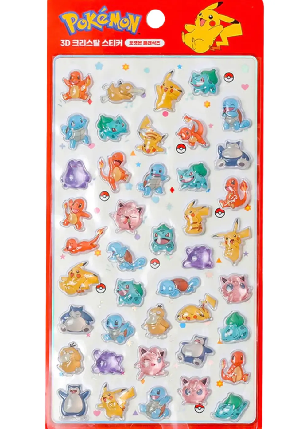 ポケモン 3D クリスタルステッカー　ポケモンクラシック/レッド