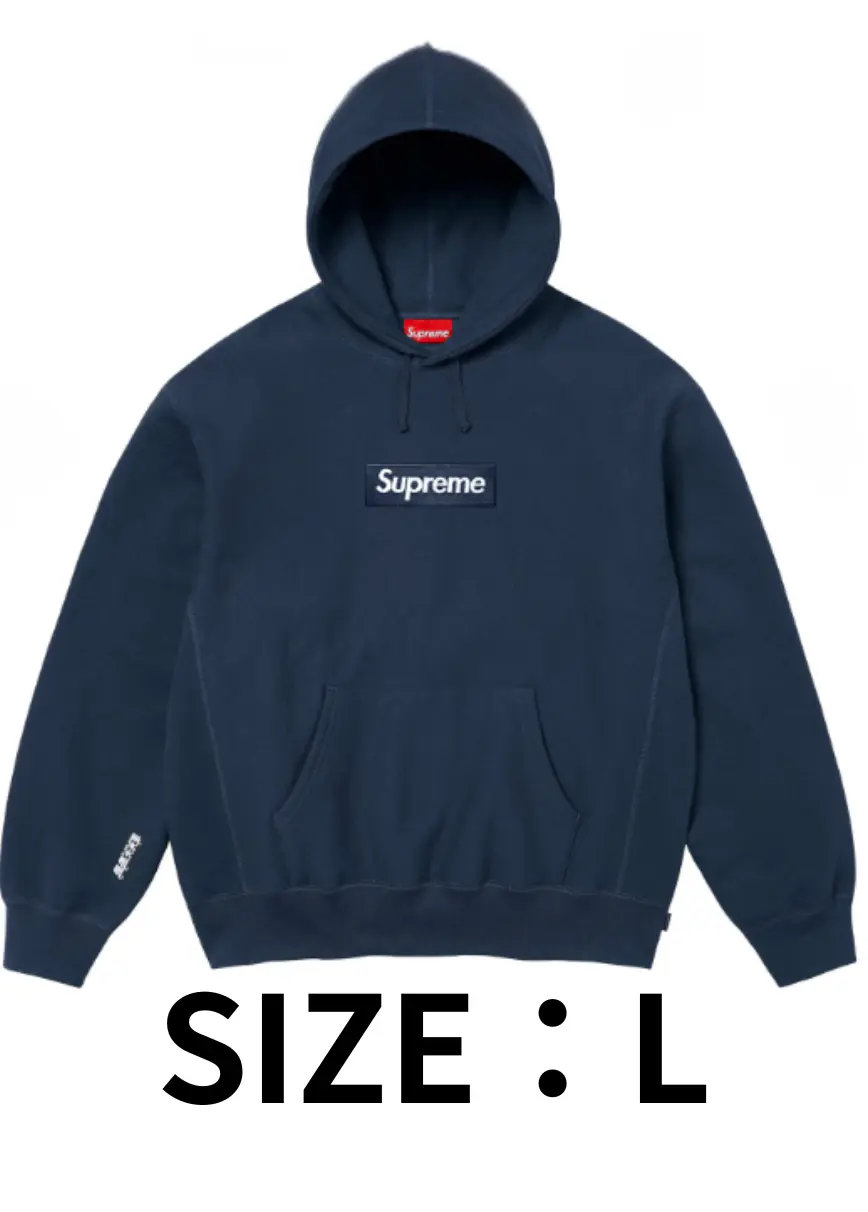 【SIZE:L】Supreme Box Logo Hooded Sweatshirt (25FW) Navy