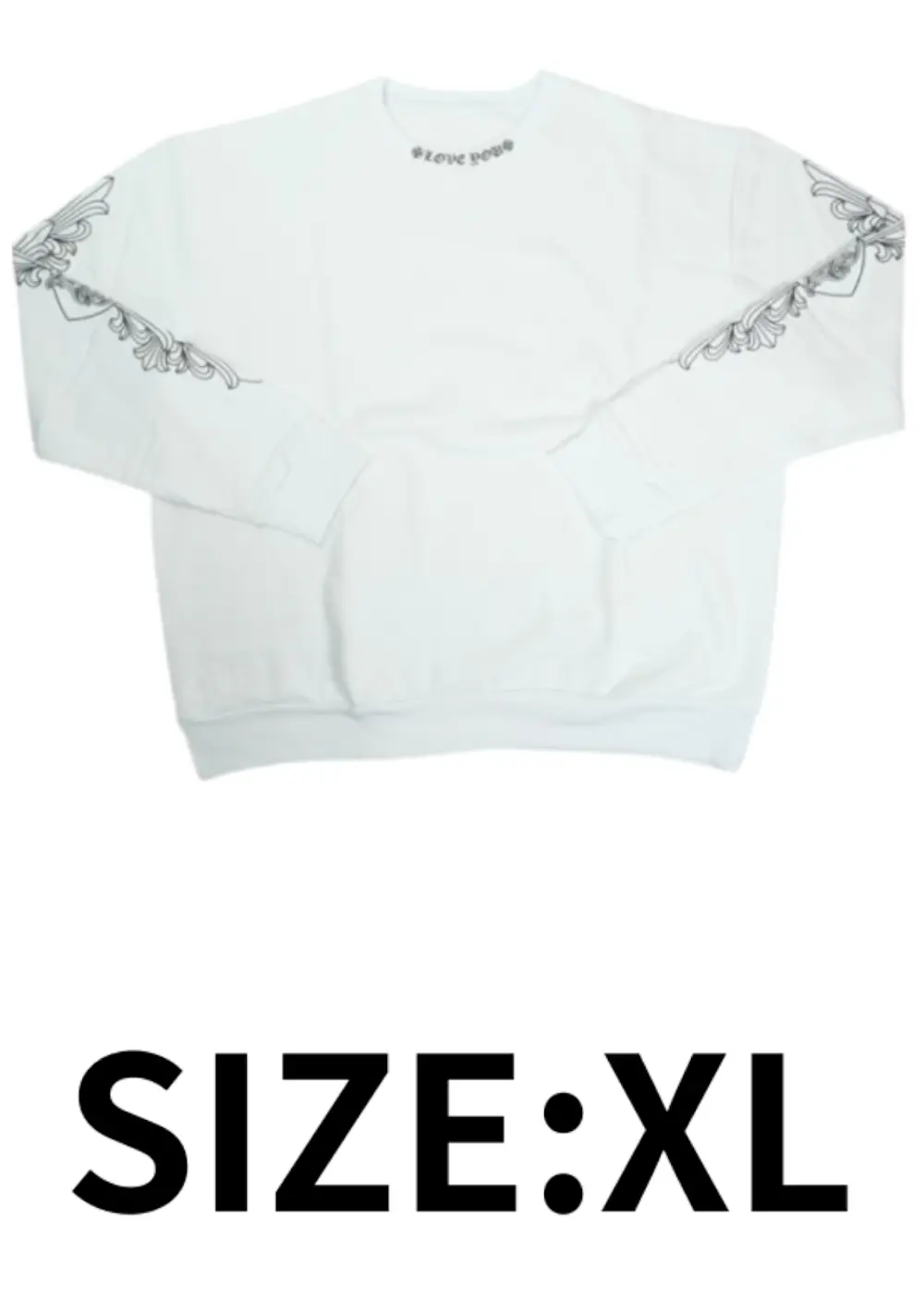 【CH】【SIZE:XL】ONLINE LIMITED LOVE YOU CREW SWEATSHIRT WHITE クルーネックスウェット
