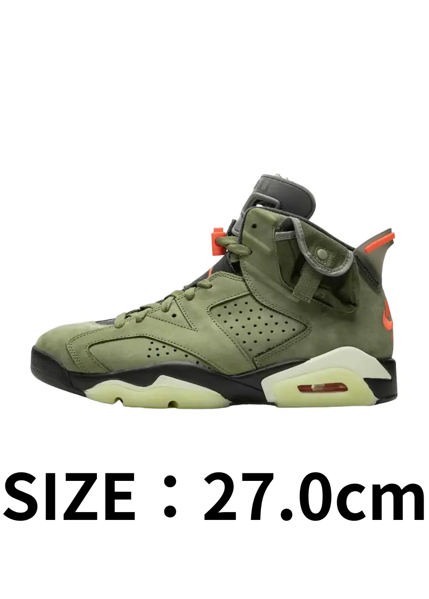 【27cm】Travis Scott × Nike Air Jordan 6 Retro Medium Olive