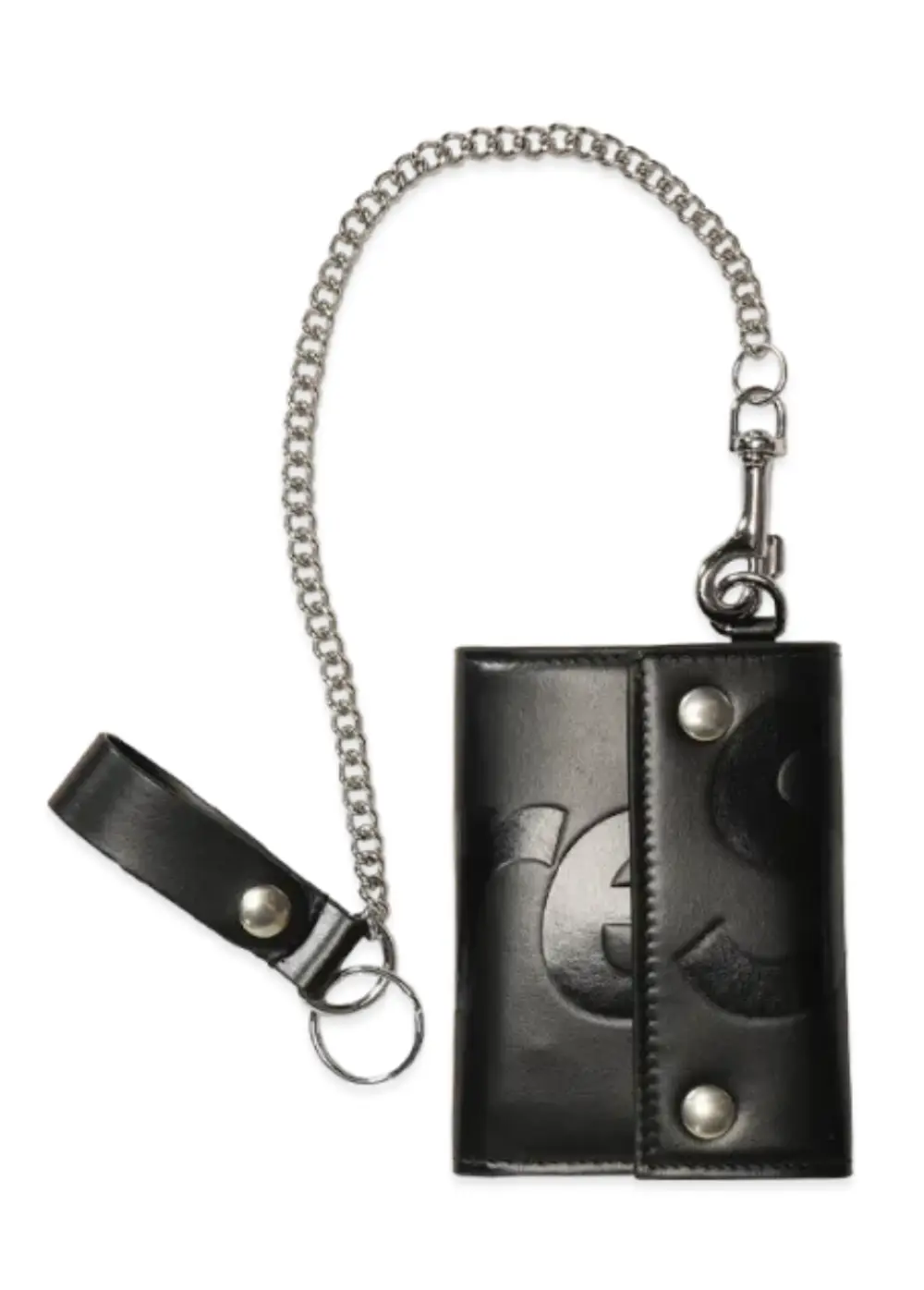 Supreme Leather Chain Wallet (25FW) "Black"