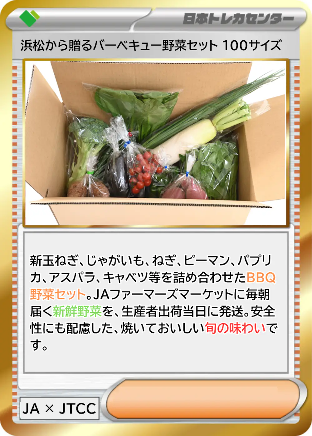 浜松から贈るバーベキュー野菜セット 100サイズ