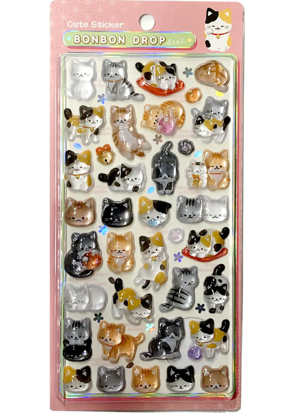 ボンボンドロップシール 和猫