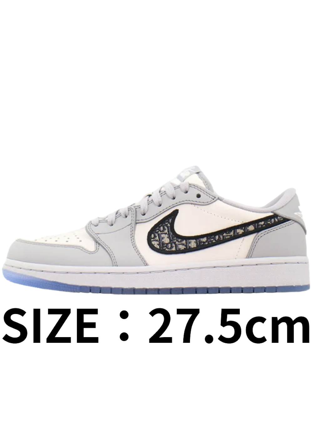 【27.5cm】Dior × Nike Air Jordan 1 Low OG "Wolf Grey/Black-Sail-White"