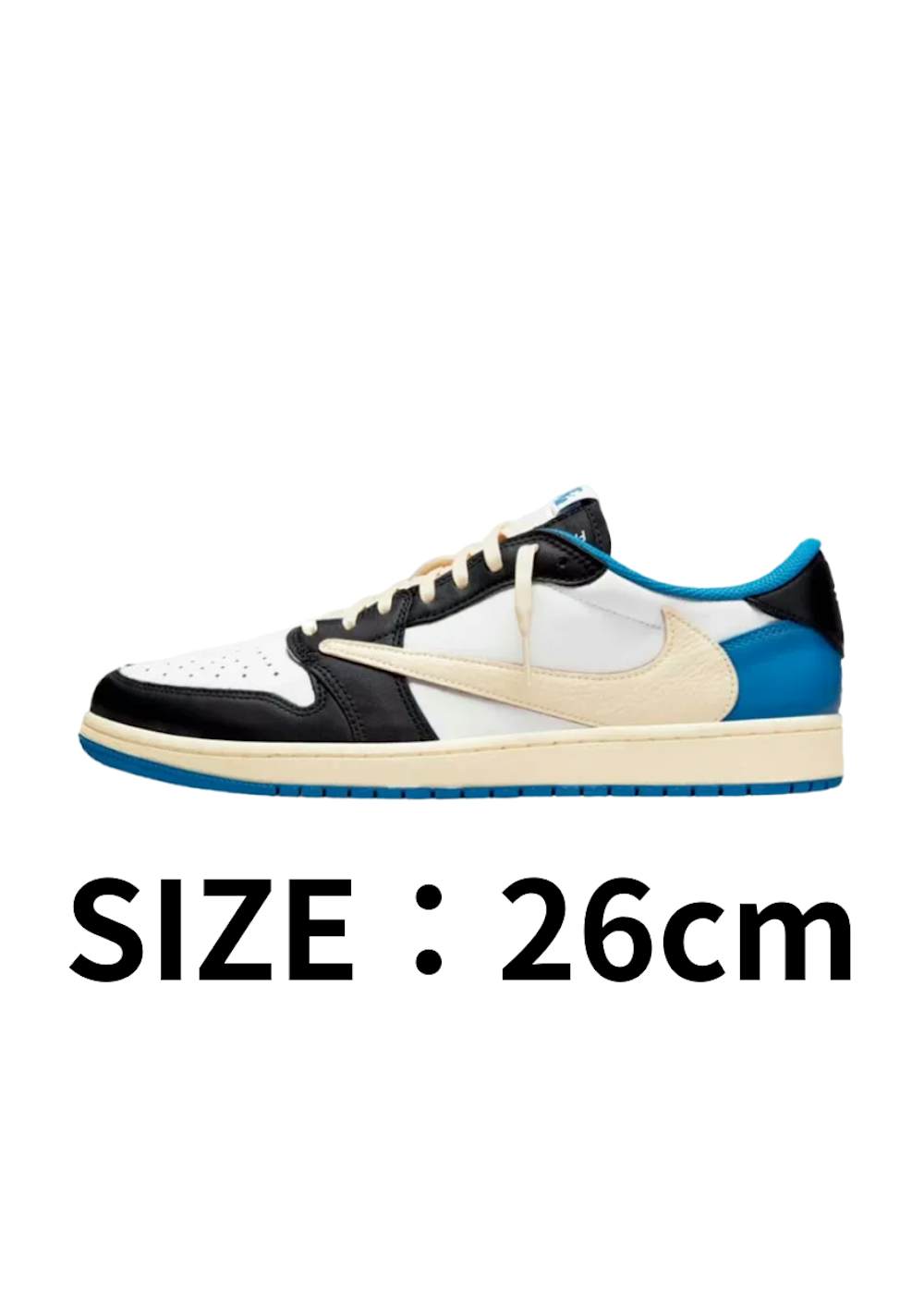 【26cm】Travis Scott × Fragment × Nike Air Jordan 1 Low OG SP Military Blue