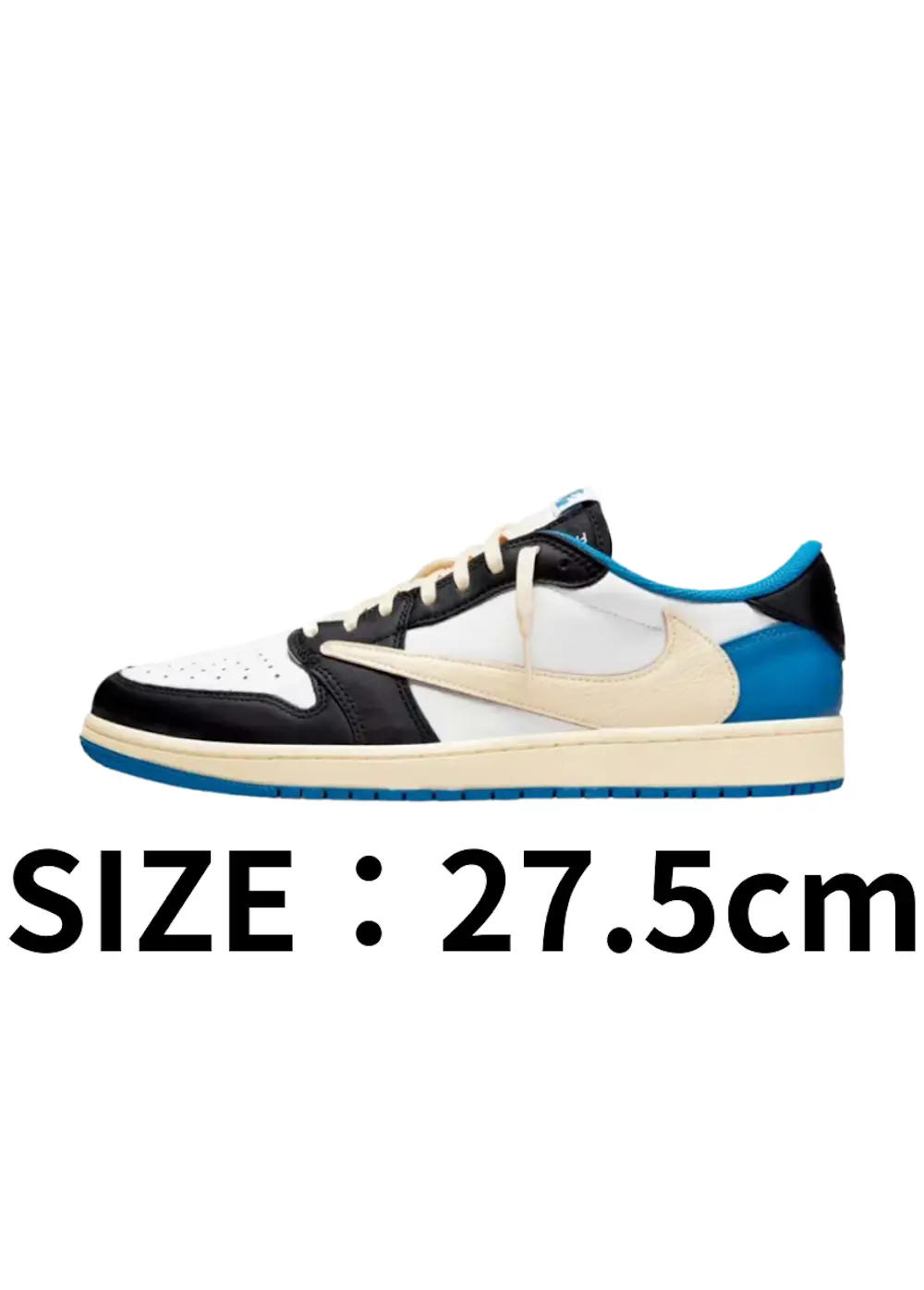 【27.5cm】Travis Scott × Fragment × Nike Air Jordan 1 Low OG SP Military Blue