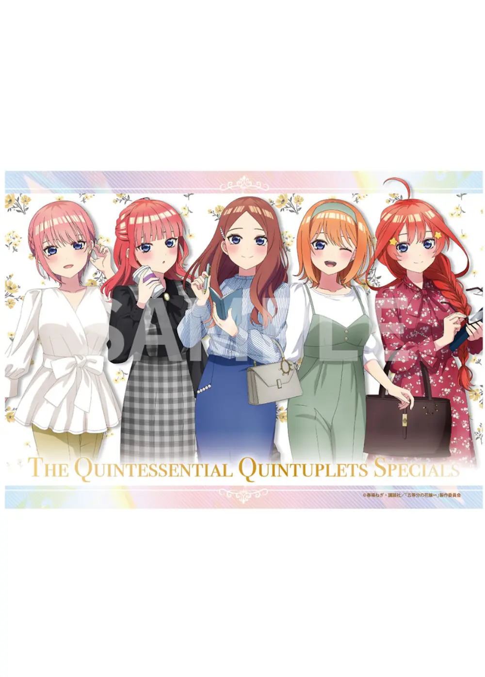 五等分の花嫁∽ A3クリアポスター 集合柄