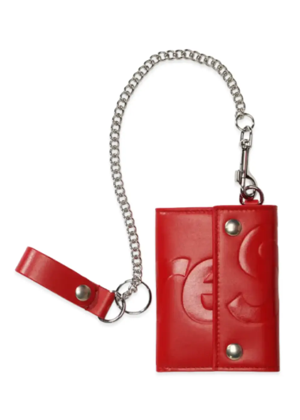 Supreme Leather Chain Wallet (25FW) "Red"