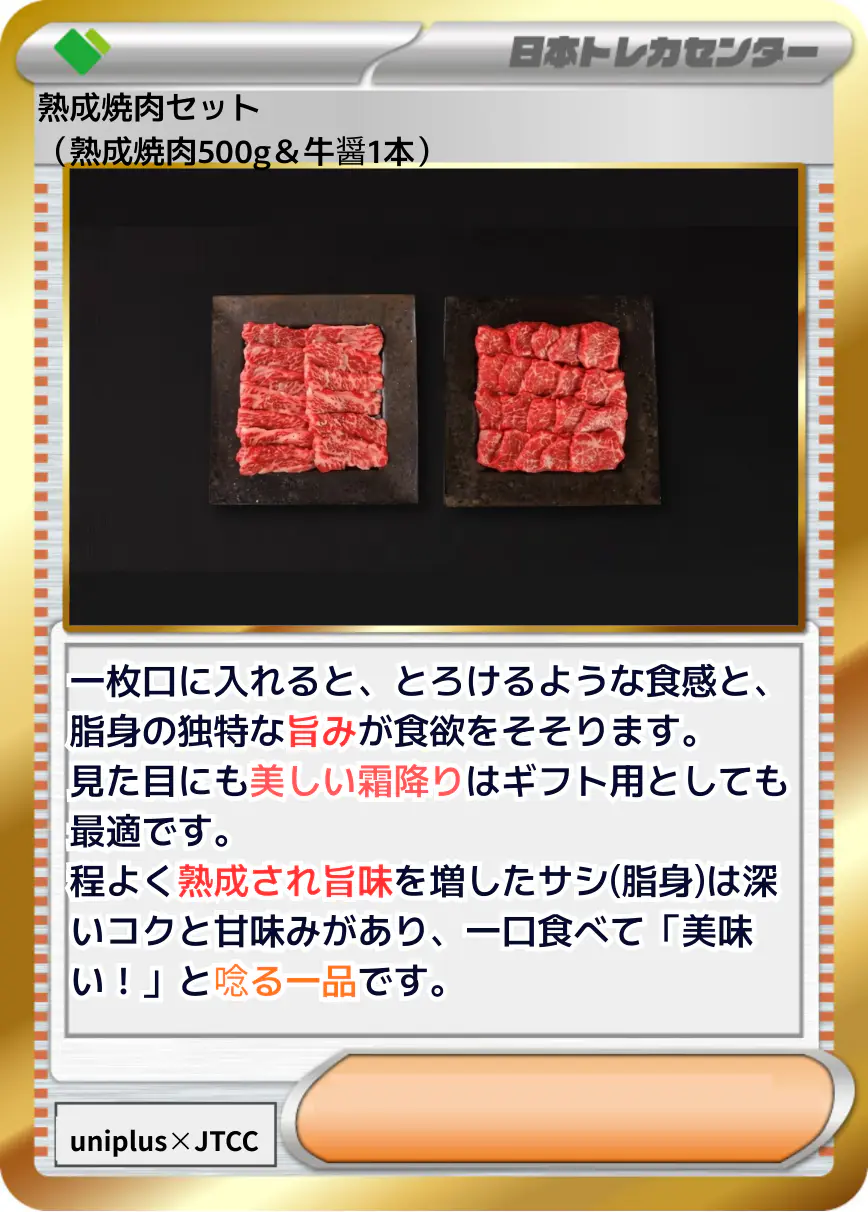 熟成焼肉セット(熟成焼肉500g&牛醤1本)