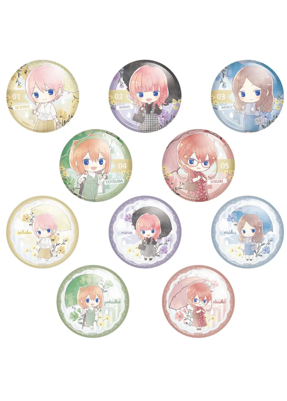 五等分の花嫁∽ 傘っこ 缶バッジ【ランダム】