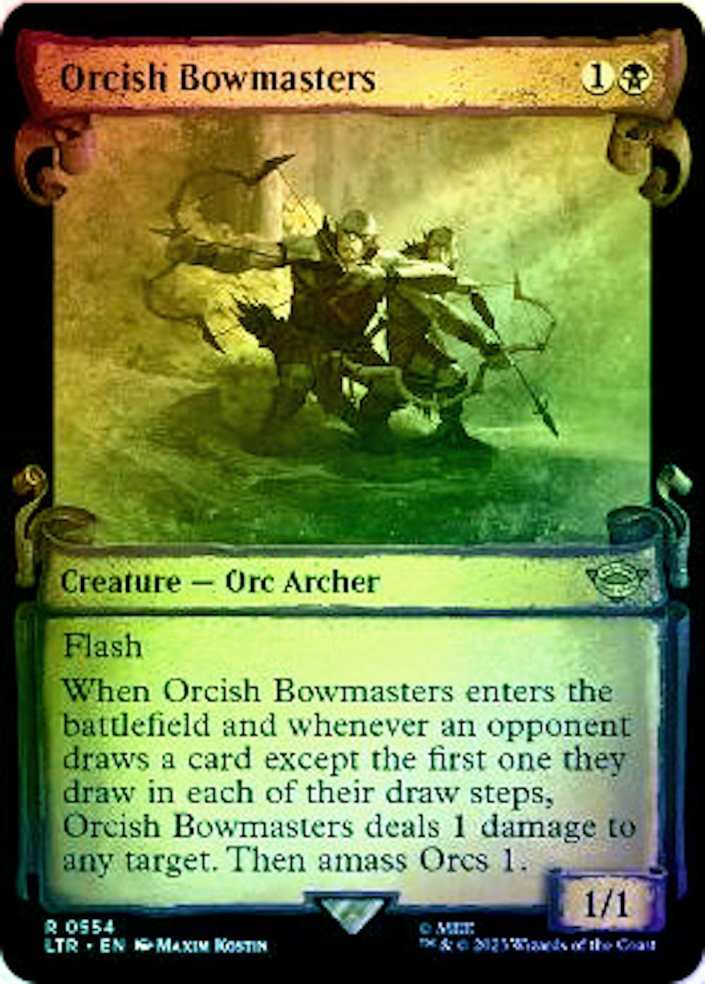 【銀幕・Foil】オークの弓使い