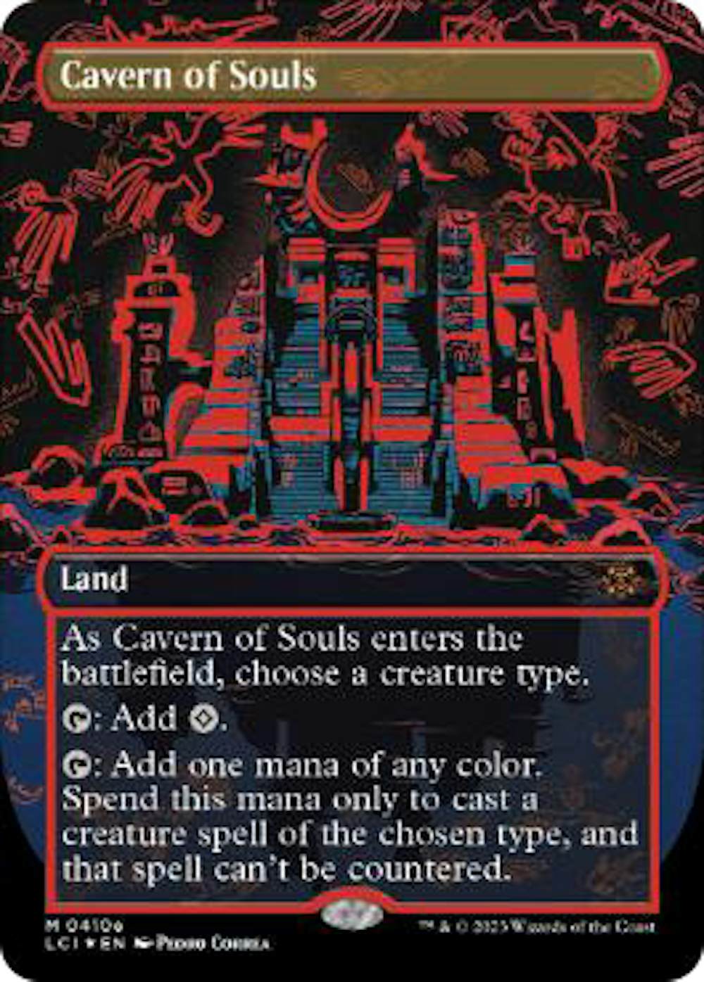 【ネオンインクFoil】魂の洞窟(赤)