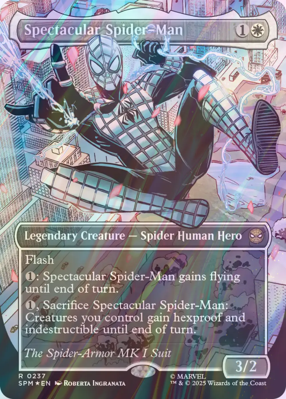 【コスチュームチェンジ・テクスチャーfoil版】スペクタキュラー・スパイダーマン (Spider-Armor)