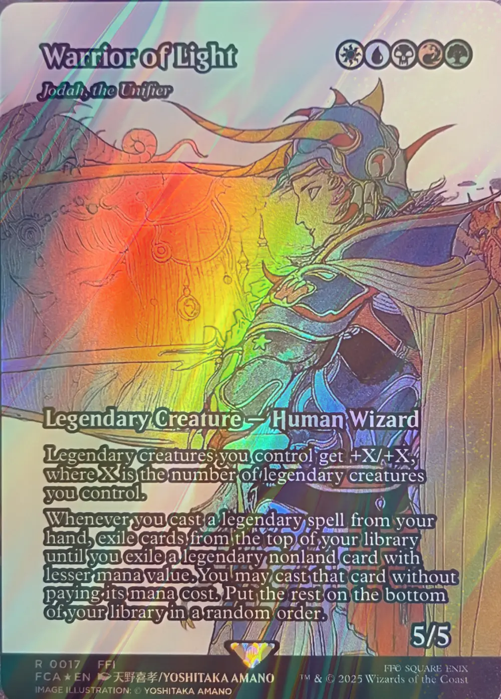 【foil版】FF《光の戦士/Warrior of Light》//《統べるもの、ジョダー/Jodah, the Unifier》