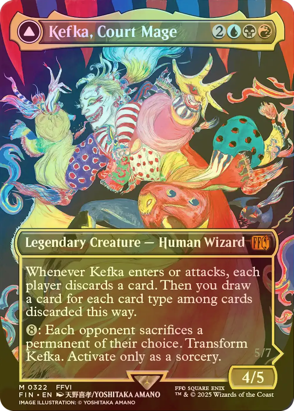 【foil・ボーダーレス版】人造魔導士、ケフカ / 破壊の化身、ケフカ