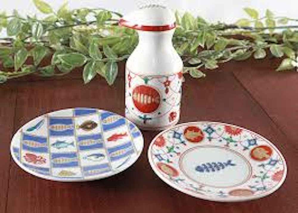 きまぐれ醤油刺し+豆皿2枚セット［九谷焼］