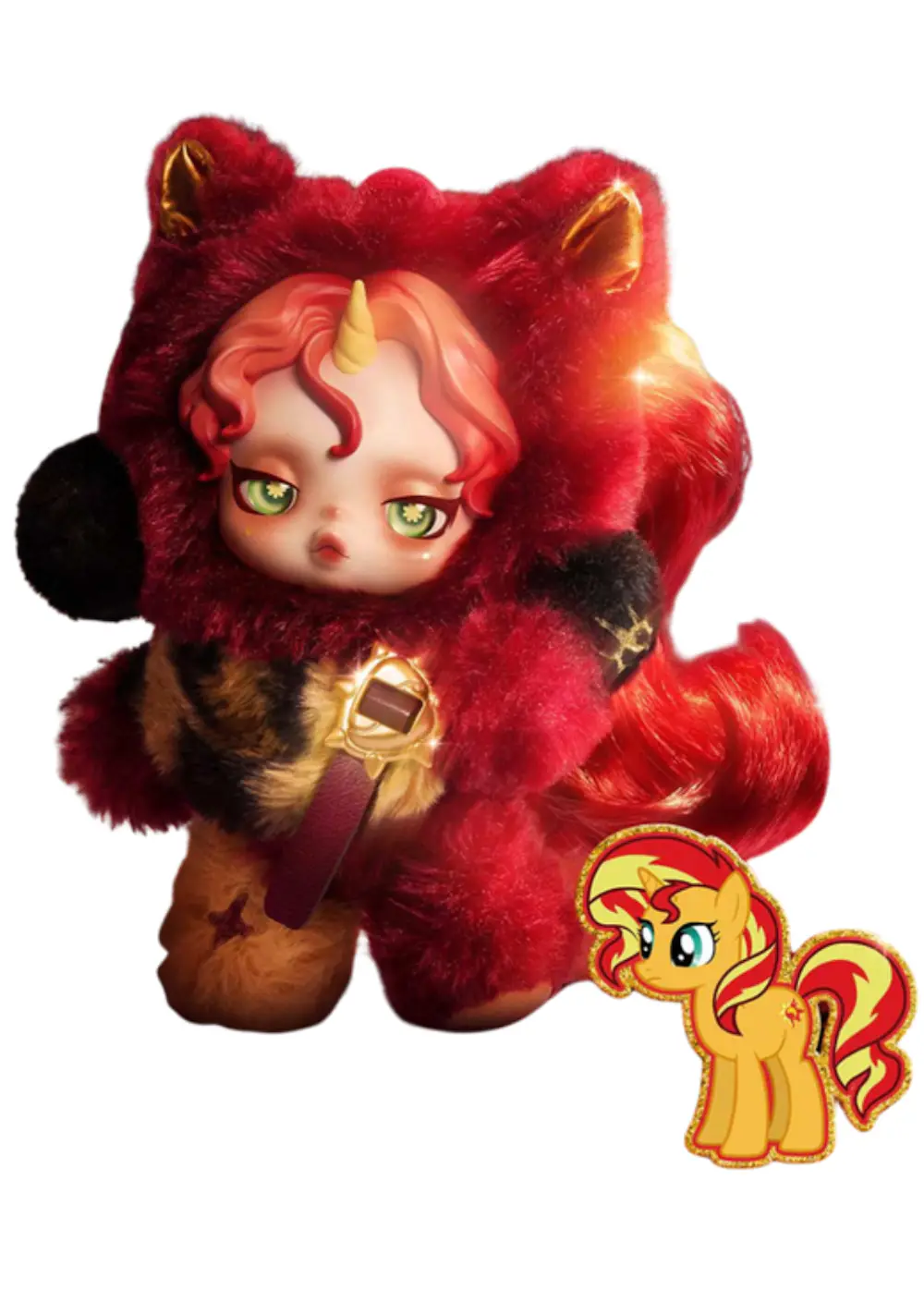 POP MART SKULLPANDA x My Little Pony Series Plush Doll Pendant Sunset Shimmer [secret]