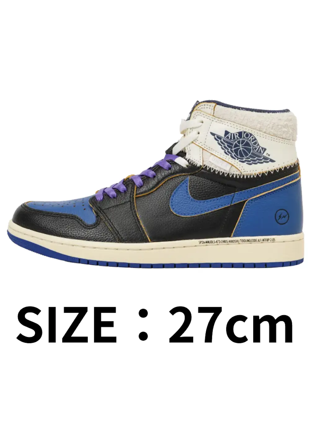 【27cm】fragment design × UNI0N × Nike Air Jordan 1 High OG Sport Royal