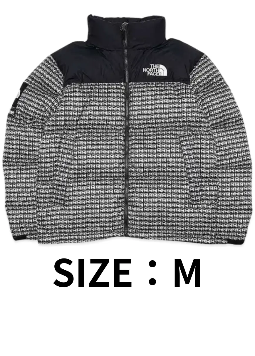 【SIZE:M】Supreme x The North Face Studded Nuptse Jacket Black