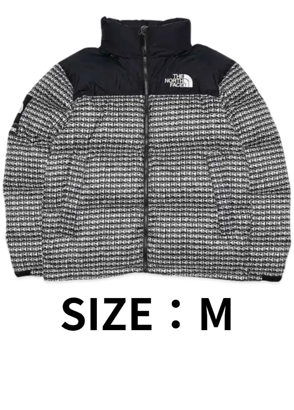【SIZE:M】Supreme x The North Face Studded Nuptse Jacket Black