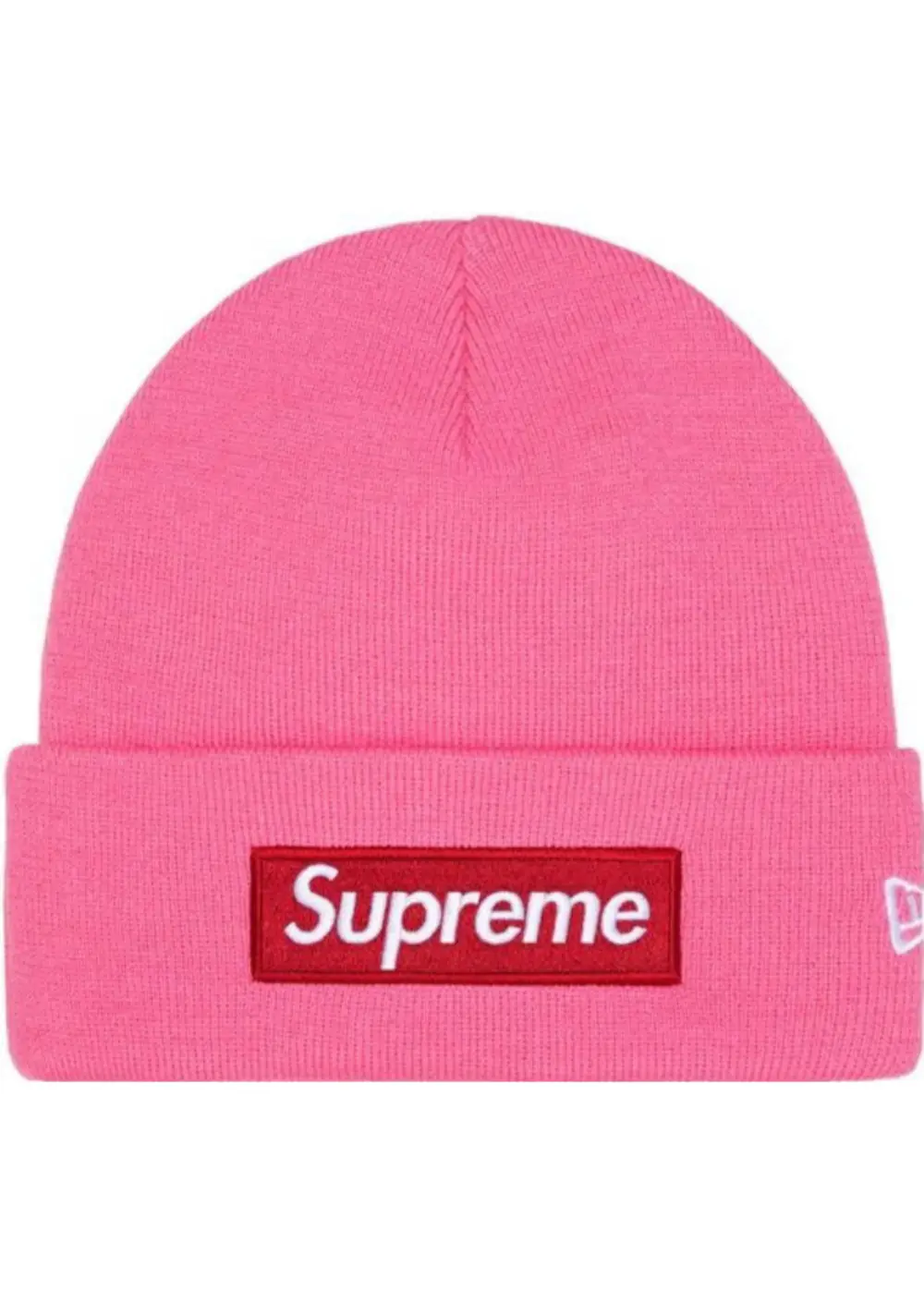 Supreme x New Era Box Logo Beanie (25FW) Magenta