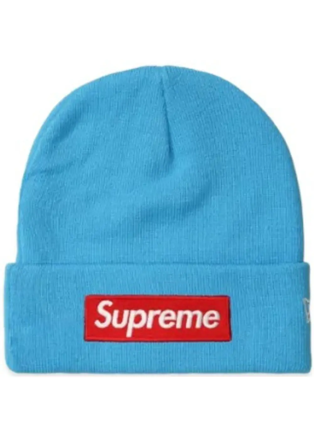 Supreme x New Era Box Logo Beanie (25FW) Cyan