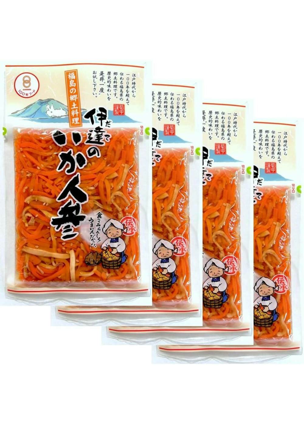 菊甲食品 伊達のいか人参140g×4袋