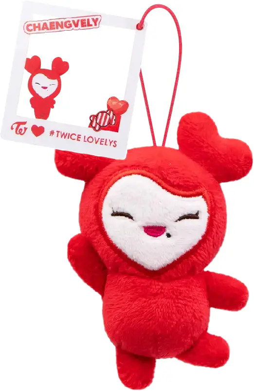 TWICE LOVELYS チャーム付きマスコット赤 チェヨン