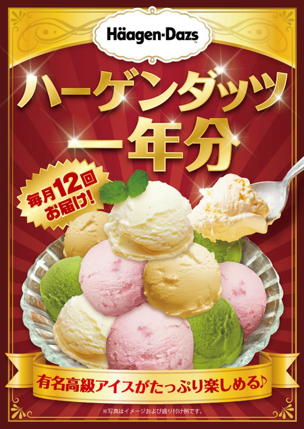 ハーゲンダッツアイスクリーム1年分