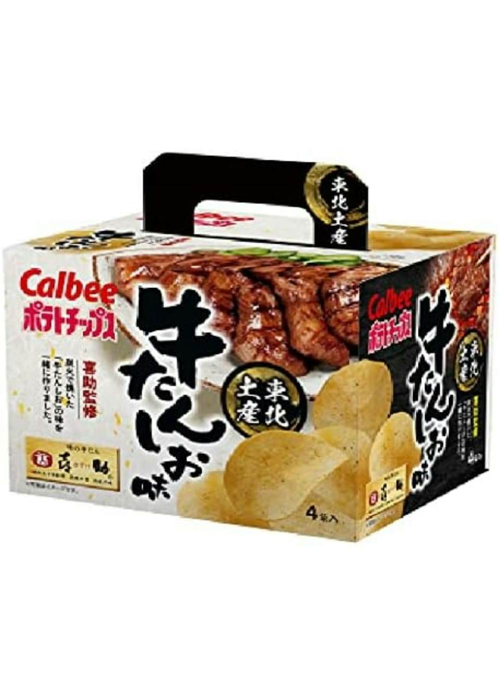 Calbee ポテトチップス 牛たんしお味 25g×4袋
