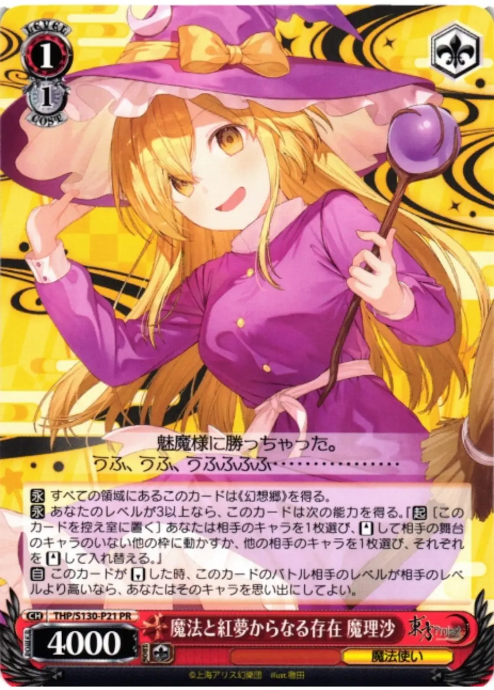 魔法と紅夢からなる存在 魔理沙